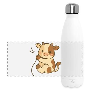 Kuschelkalb-Charme - Panorama Isolierflasche 500 ml - Weiß - Vorne