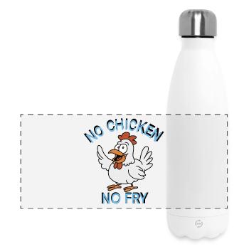 Poule humoristique - Gourde isotherme panoramique 500 ml - blanc - Devant