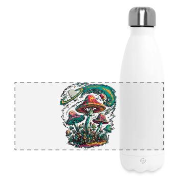 Psychedelische kosmische Pilze Kunstwerk - Panorama Isolierflasche 500 ml - Weiß - Vorne