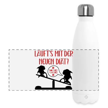 DIÄT SPRÜCHE - ABNEHMEN - HAIFISCHE - Panorama Isolierflasche 500 ml - Weiß - Vorne