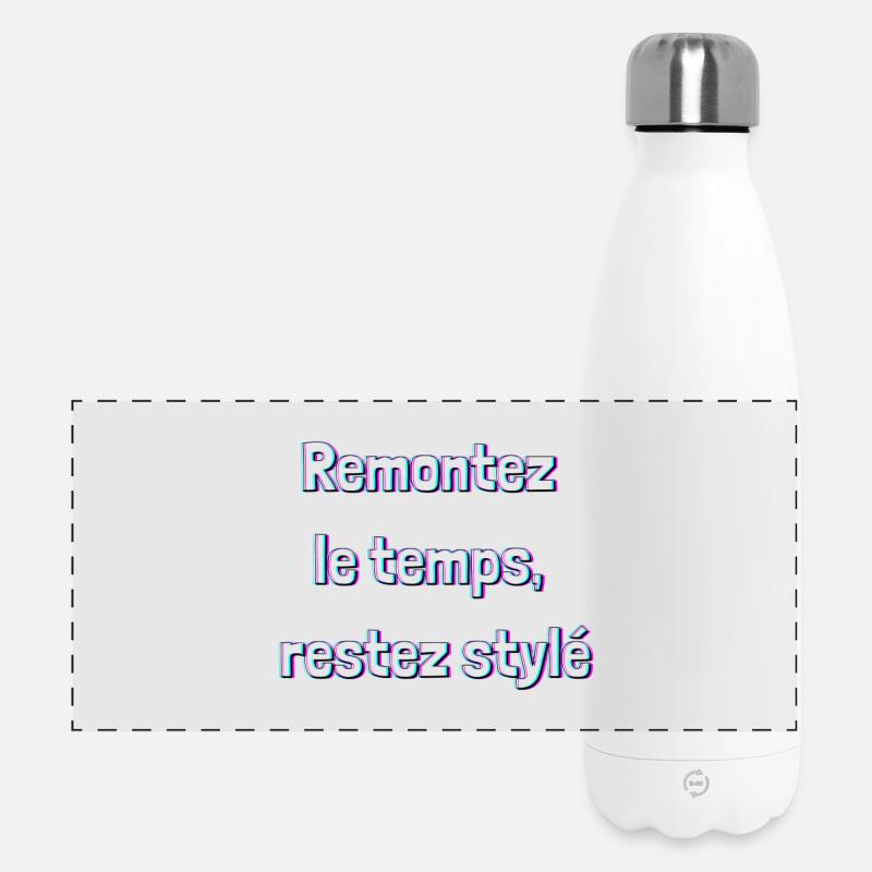Go back in time, stay stylish - Panoramic Thermal Bottle 500 ml - white