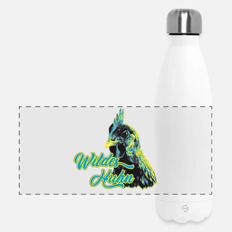Wild Chicken - Panoramic Thermal Bottle 500 ml - white