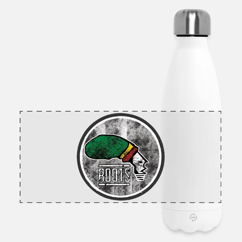 Roots Afrocentric Graphic Design - Panoramic Thermal Bottle 500 ml - white