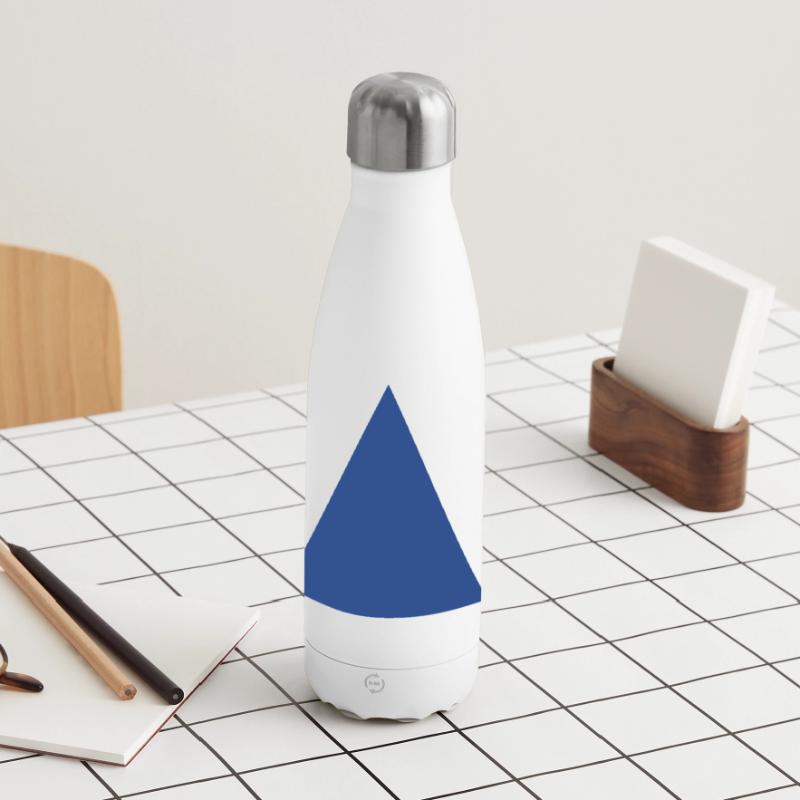 Abstract Blue Triangle Pattern Panoramic Thermal Bottle 500 ml