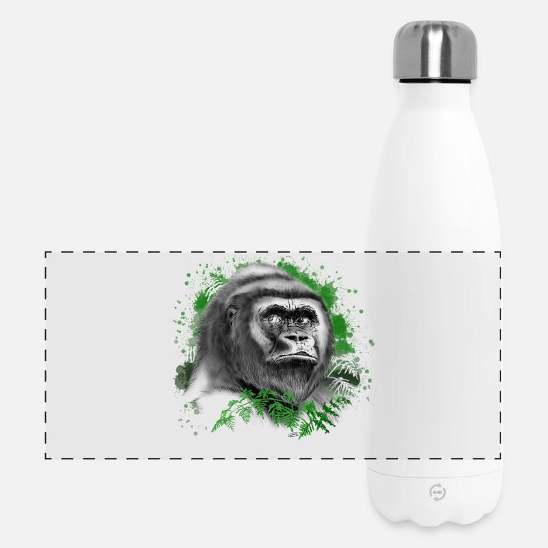 Gorilla - Panoramic Thermal Bottle 500 ml - white