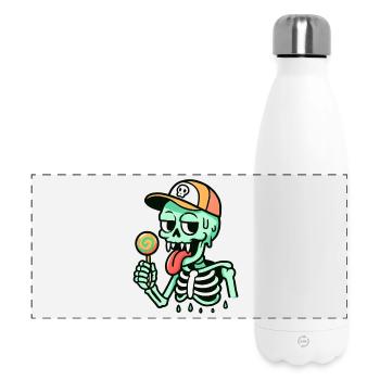 Sucette Streetwear Crâne - Gourde isotherme panoramique 500 ml - blanc - Devant