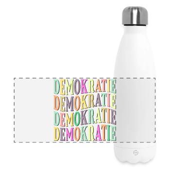 ÉLECTIONS - DÉMOCRATIE DÉMOCRATIQUE - Gourde isotherme panoramique 500 ml - blanc - Devant
