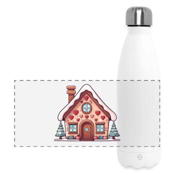 Heart Cottage Gingerbread - Panoramic Thermal Bottle 500 ml - white - Front