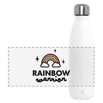Rainbow Warrior logo - Panoramic Thermal Bottle 500 ml - white - Front