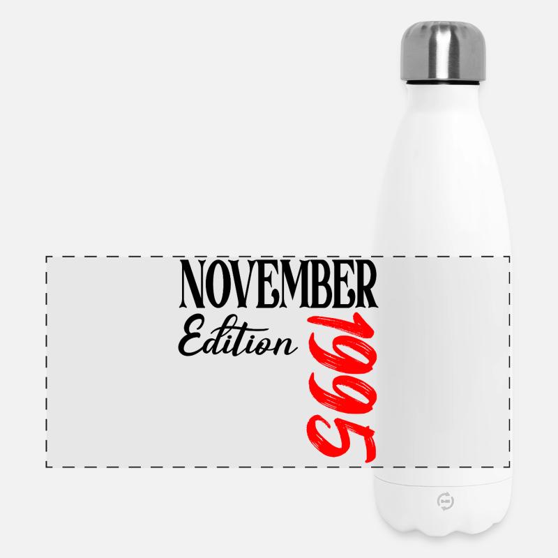 31. Geburtstag 1995 November - Panorama Isolierflasche 500 ml - Weiß