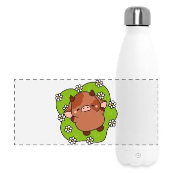 P'tit vachette Printemps - Panoramic Thermal Bottle 500 ml - white - Front