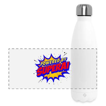 Propulsé par SuperAI - Gourde isotherme panoramique 500 ml - blanc - Devant