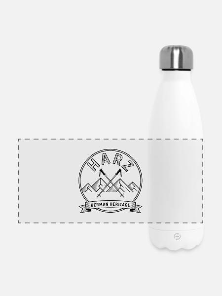 Harz - Souvenir Design - Panorama Isolierflasche 500 ml - Weiß