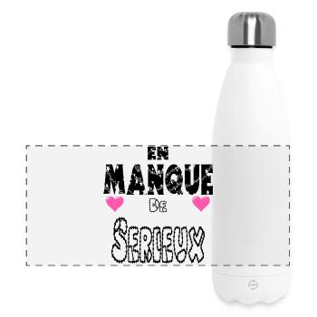 En Manque de Sérieux - Gourde isotherme panoramique 500 ml - blanc - Devant