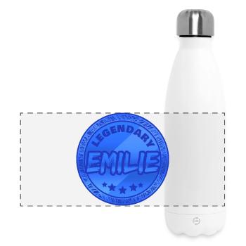First name Emilie - Panoramic Thermal Bottle 500 ml - white - Front