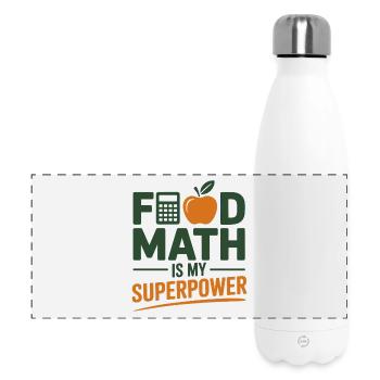 Les mathématiques alimentaires sont mon super-pouvoir comme diététicienne experte - Gourde isotherme panoramique 500 ml - blanc - Devant