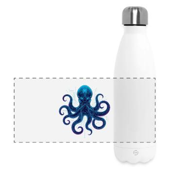 Cyberneon-Oktopus-Schaltkreise - Panorama Isolierflasche 500 ml - Weiß - Vorne