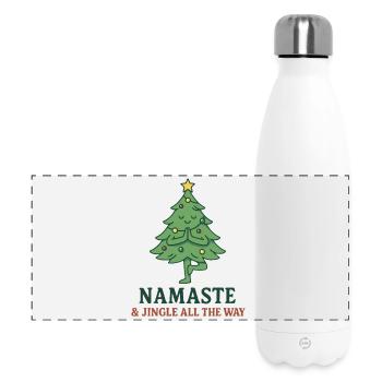 Namaste Festive Tree Zen Style - Panoramic Thermal Bottle 500 ml - white - Front