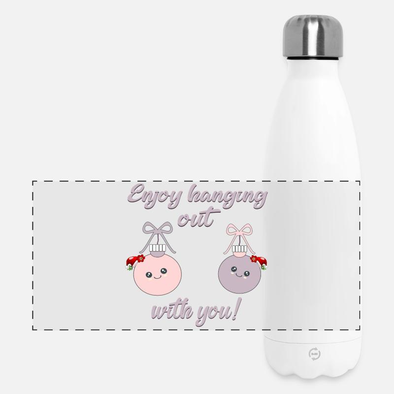 Hanging Out Christmas Friends - Panoramic Thermal Bottle 500 ml - white