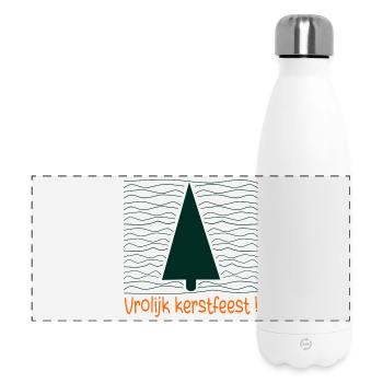 Frohe Weihnachten Weihnachtsbaum - Panorama Isolierflasche 500 ml - Weiß - Vorne