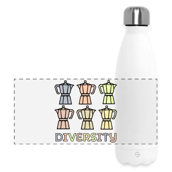 Espresso Coffee Diversity - Panoramic Thermal Bottle 500 ml - white - Front