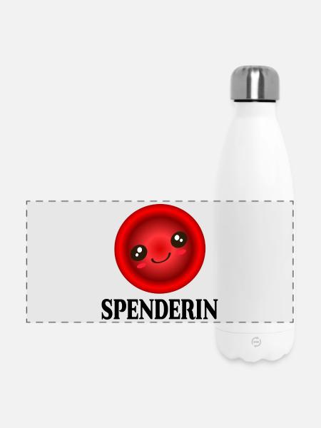 Hämatologie Blutabgabe Danke Spenderin - Panorama Isolierflasche 500 ml - Weiß