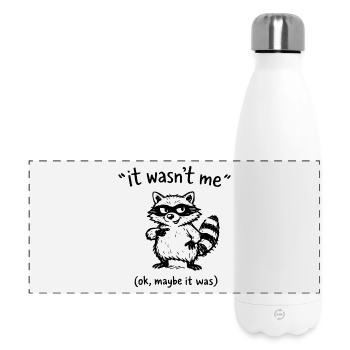 Ce n’était pas moi, d’accord, peut-être que c’était Raccoon - Gourde isotherme panoramique 500 ml - blanc - Devant