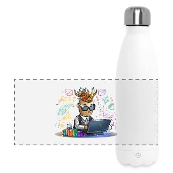 Höllischer Designer am Laptop - Panorama Isolierflasche 500 ml - Weiß - Vorne