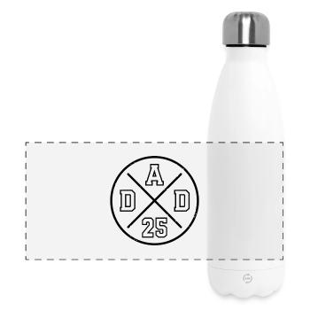 Dad 25 Baby Vater Vatertag Geschenk Papa 2025 - Panorama Isolierflasche 500 ml - Weiß - Vorne