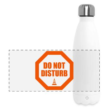 Do Not Disturb Warnung Stoppschild Statement - Panorama Isolierflasche 500 ml - Weiß - Vorne