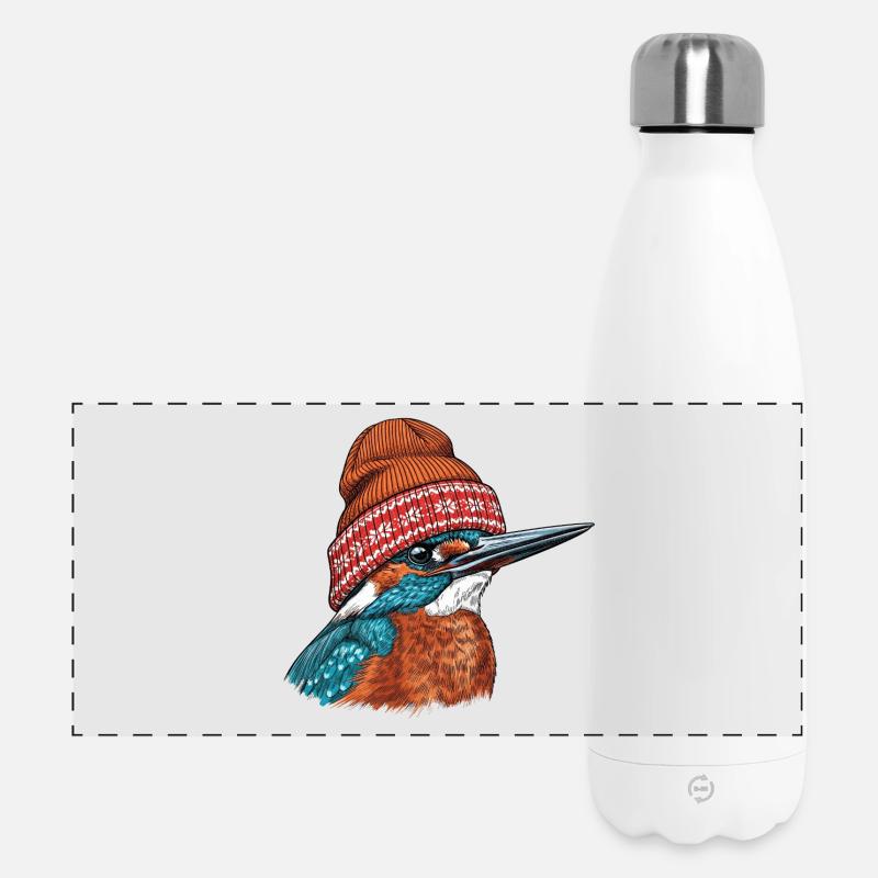 Kingfisher Cozy Beanie - Panoramic Thermal Bottle 500 ml - white