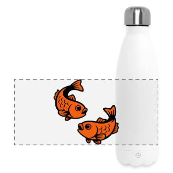 Style du poisson au Japon - Gourde isotherme panoramique 500 ml - blanc - Devant