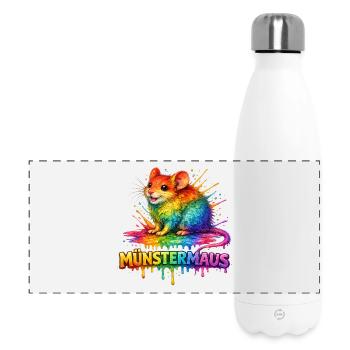 Souris de Munster Arc-en-ciel - Gourde isotherme panoramique 500 ml - blanc - Devant
