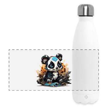 Panda Building Block Charm - Panoramic Thermal Bottle 500 ml - white - Front