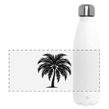 Palme - Panorama Isolierflasche 500 ml - Weiß - Vorne