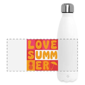 Ich liebe den Sommer - Panorama Isolierflasche 500 ml - Weiß - Vorne