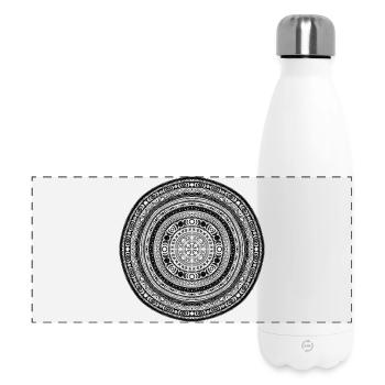 Mandala du cycle lunaire - Gourde isotherme panoramique 500 ml - blanc - Devant