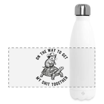 Rat on the Way to Get It Together - Panoramic Thermal Bottle 500 ml - white - Front