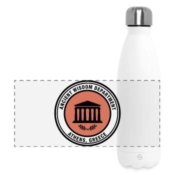 Athens Ancient Wisdom Seal - Panoramic Thermal Bottle 500 ml - white - Front