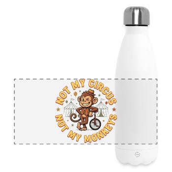Not my circus, not my monkeys - Panoramic Thermal Bottle 500 ml - white - Front