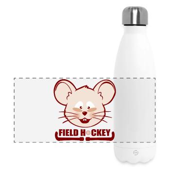 Souris pour enfants de hockey sur gazon - Gourde isotherme panoramique 500 ml - blanc - Devant