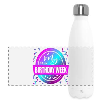 My Birthday Week Celebration - Panoramic Thermal Bottle 500 ml - white - Front