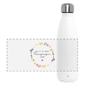 Trauzeugin fragen Idee - Panorama Isolierflasche 500 ml - Weiß - Vorne