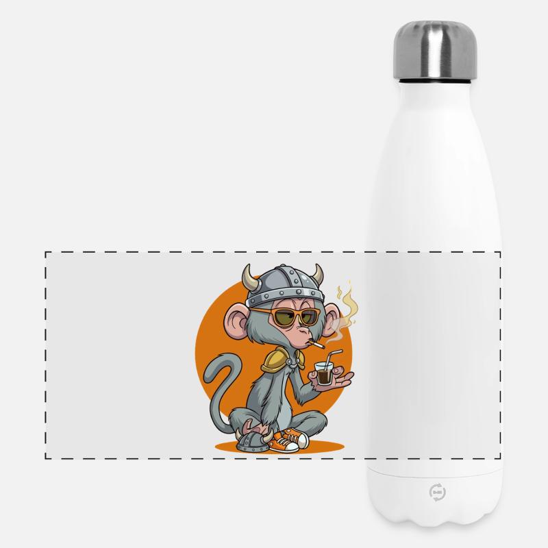 Monkey_2 - Panoramic Thermal Bottle 500 ml - white