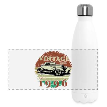 30e anniversaire - Classique - Vintage depuis 05/1996 - Gourde isotherme panoramique 500 ml - blanc - Devant