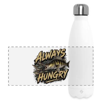 Always Hungry Zander – Conception de la pêche aux prédateurs - Gourde isotherme panoramique 500 ml - blanc - Devant