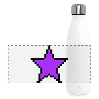Pixel Star 8-Bit Power Up - Panoramic Thermal Bottle 500 ml - white - Front
