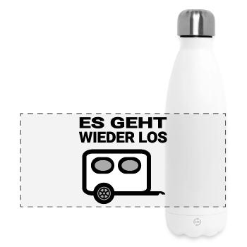 Camping - Panorama Isolierflasche 500 ml - Weiß - Vorne