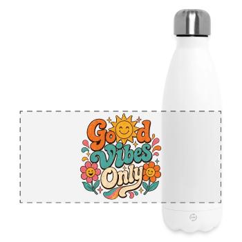 Le seul Retro Floral de Good Vibe - Gourde isotherme panoramique 500 ml - blanc - Devant