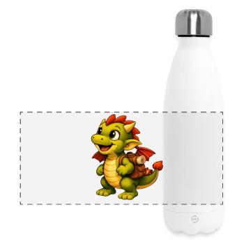 Little Dragon with Backpack - Panoramic Thermal Bottle 500 ml - white - Front